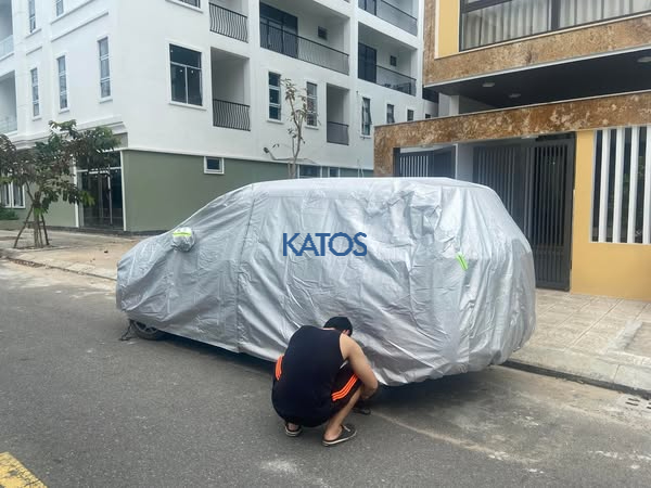 KATOS TR1 - Bạt Phủ Ô Tô 3 Lớp Tráng Bạc Hàng Loại 1