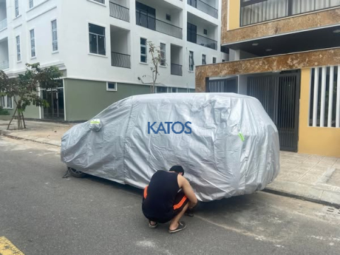 KATOS TR1 - Bạt Phủ Ô Tô 3 Lớp Tráng Bạc Hàng Loại 1