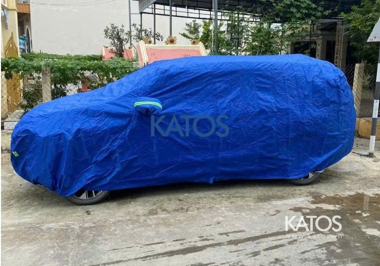 bạt phủ &ocirc; t&ocirc; vải dủ 210D katos blue